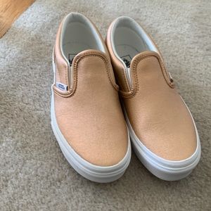 Girls Rose Gold Vans size 3